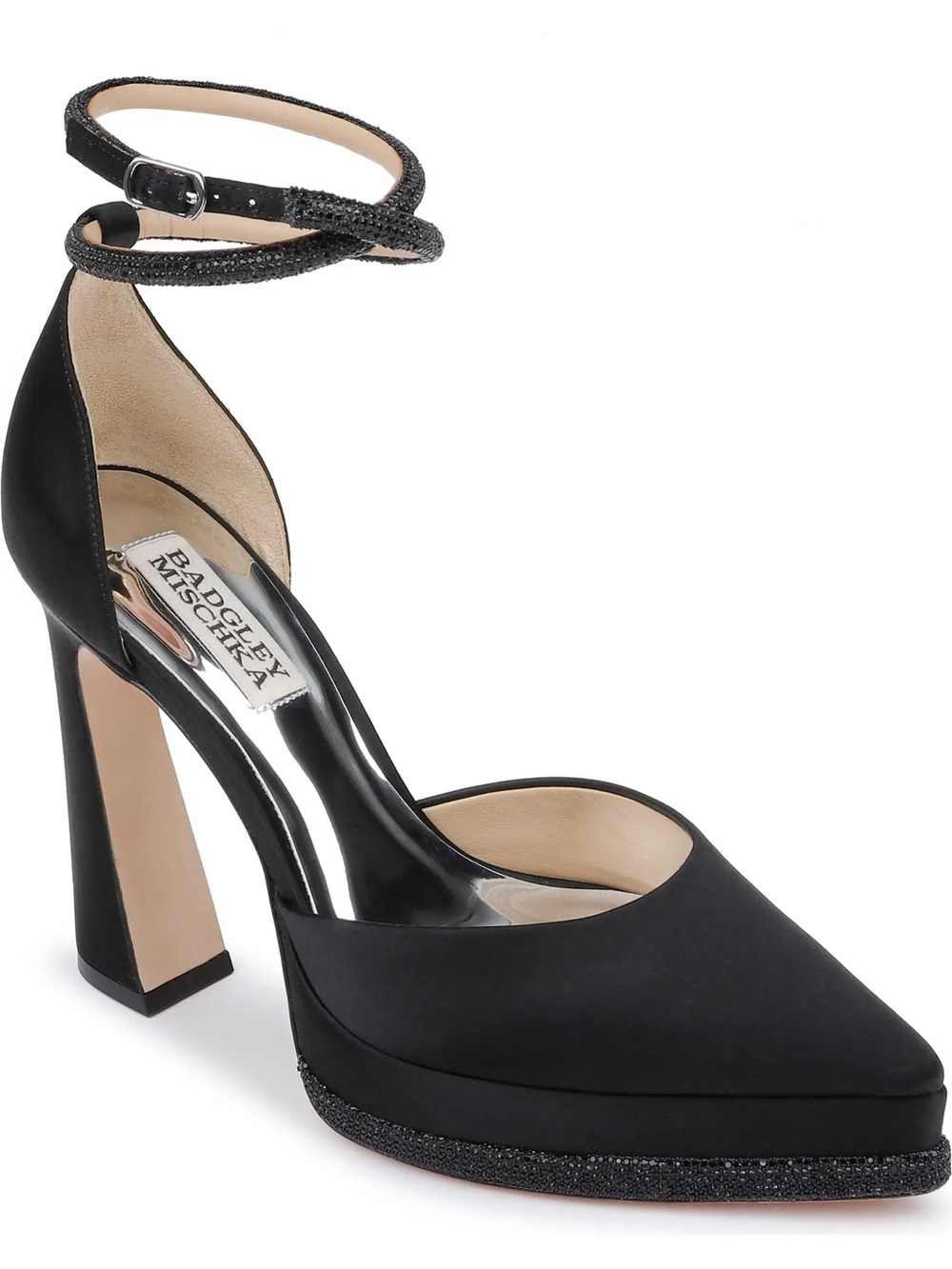 Badgley Mischka Eliana Ankle Strap Platform Pointed Toe Pump